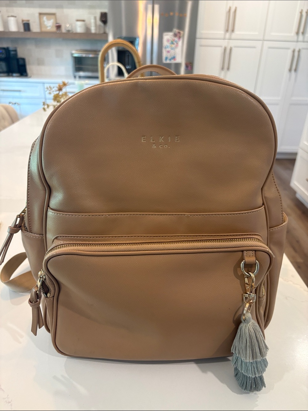 Elkie diaper bag with stroller straps